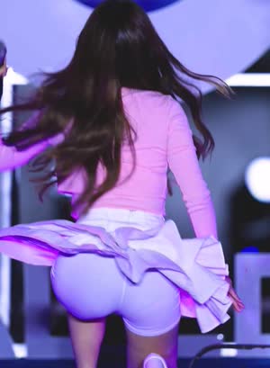 Oh My Girl Hyojung's transparent underwear in white underpants