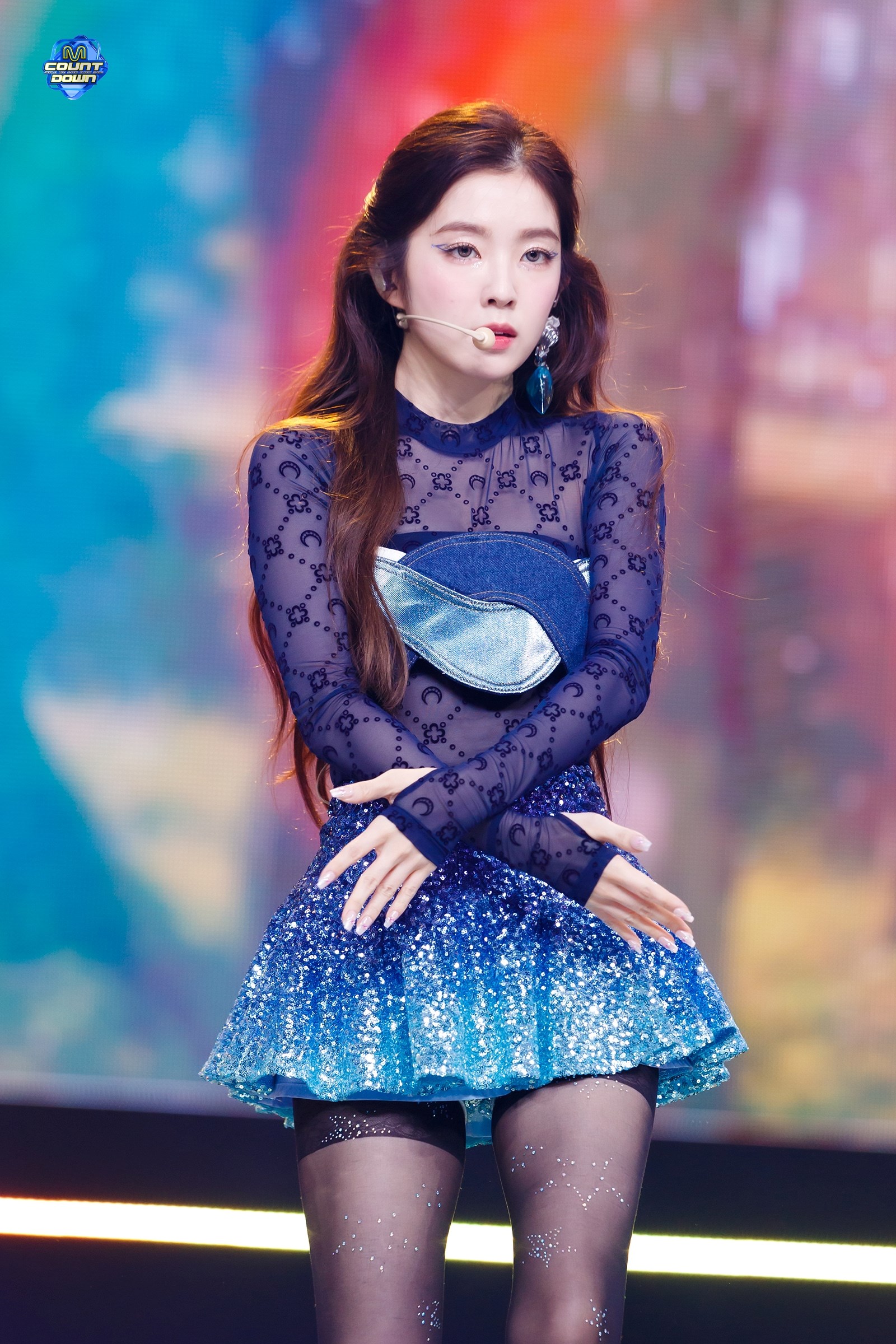 Red Velvet Irene Blue See-through Costume Gums Band (High Definition)