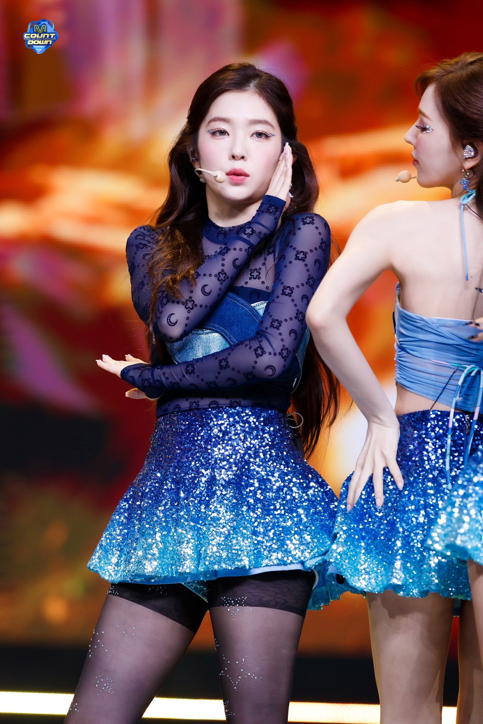 Red Velvet Irene Blue See-through Costume Gums Band (High Definition)