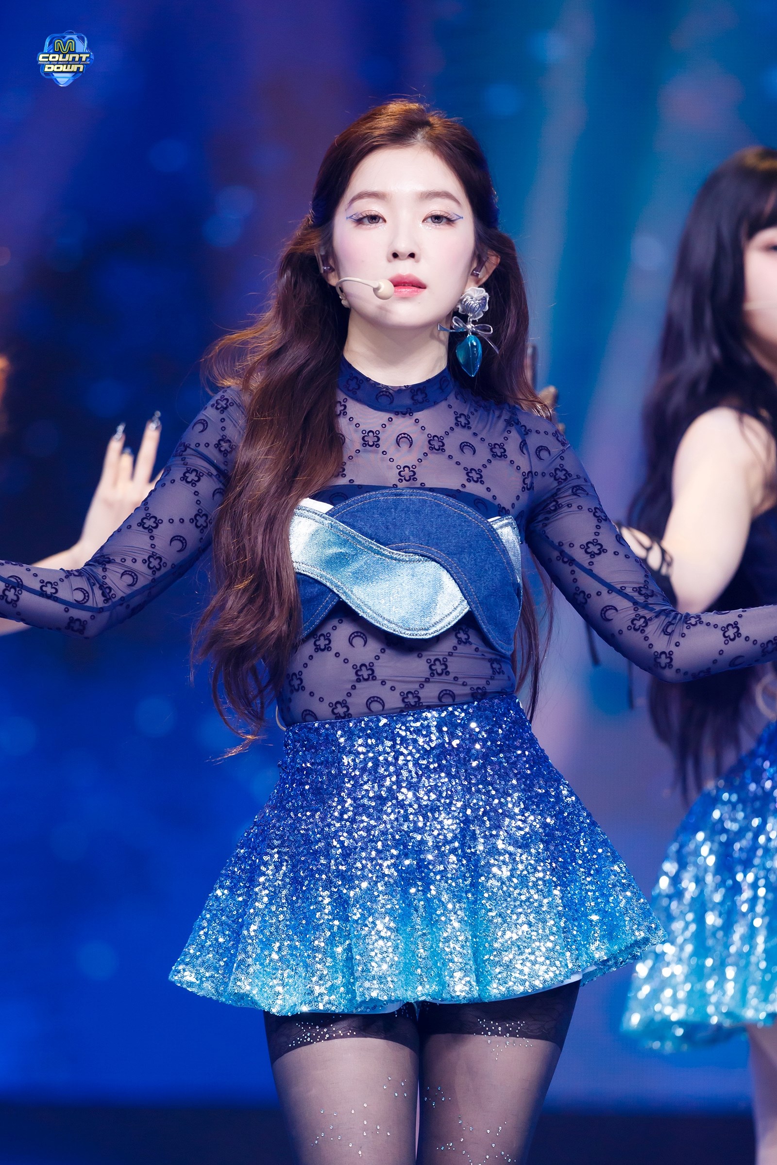 Red Velvet Irene Blue See-through Costume Gums Band (High Definition)