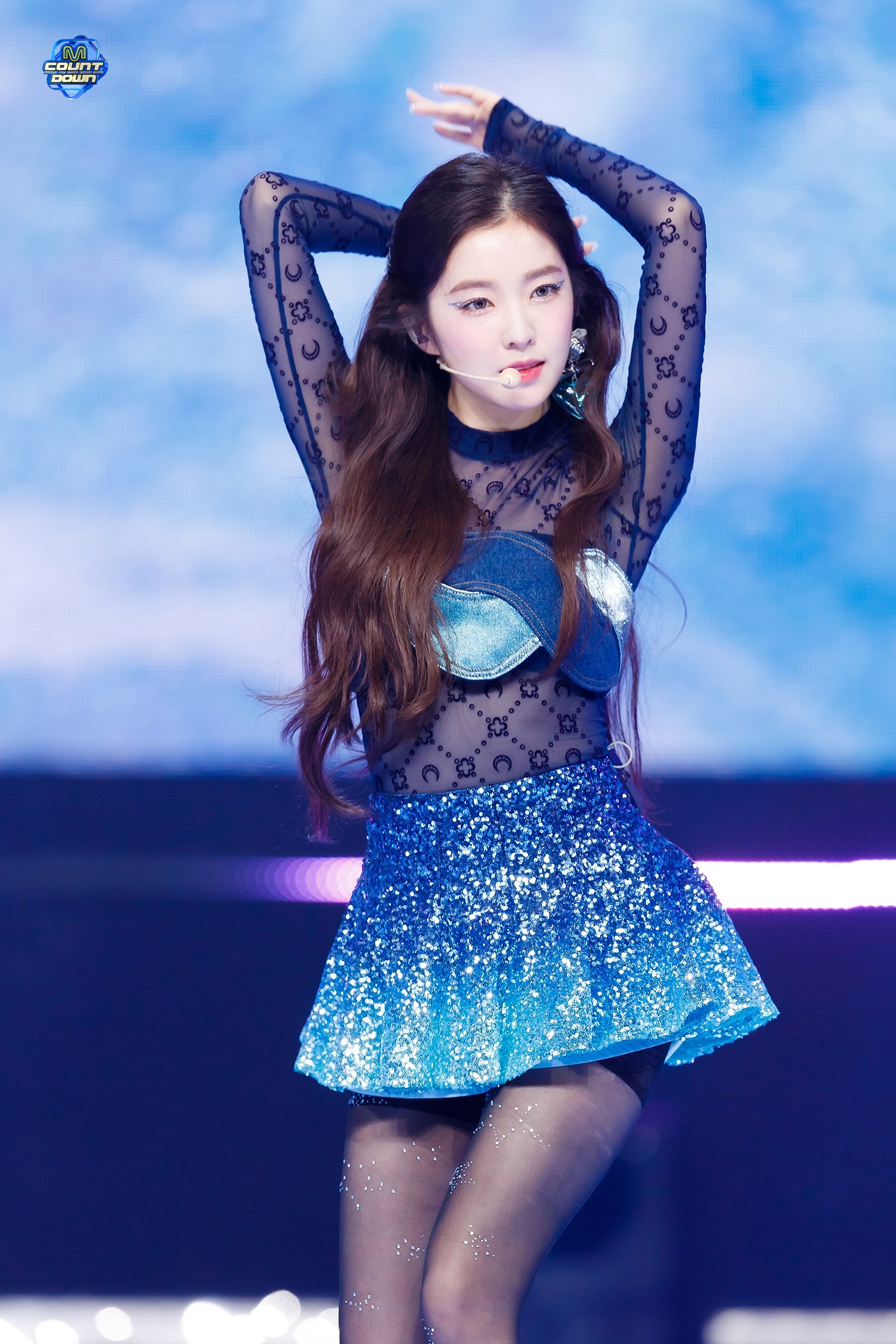 Red Velvet Irene Blue See-through Costume Gums Band (High Definition)