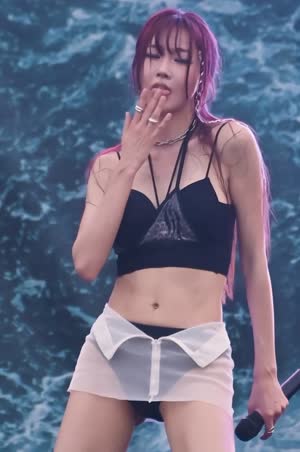 (SOUND)Dal Shabet Subin See-through Skirt Black Bikini