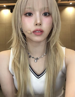 Nmix Jiwoo blonde dye visual