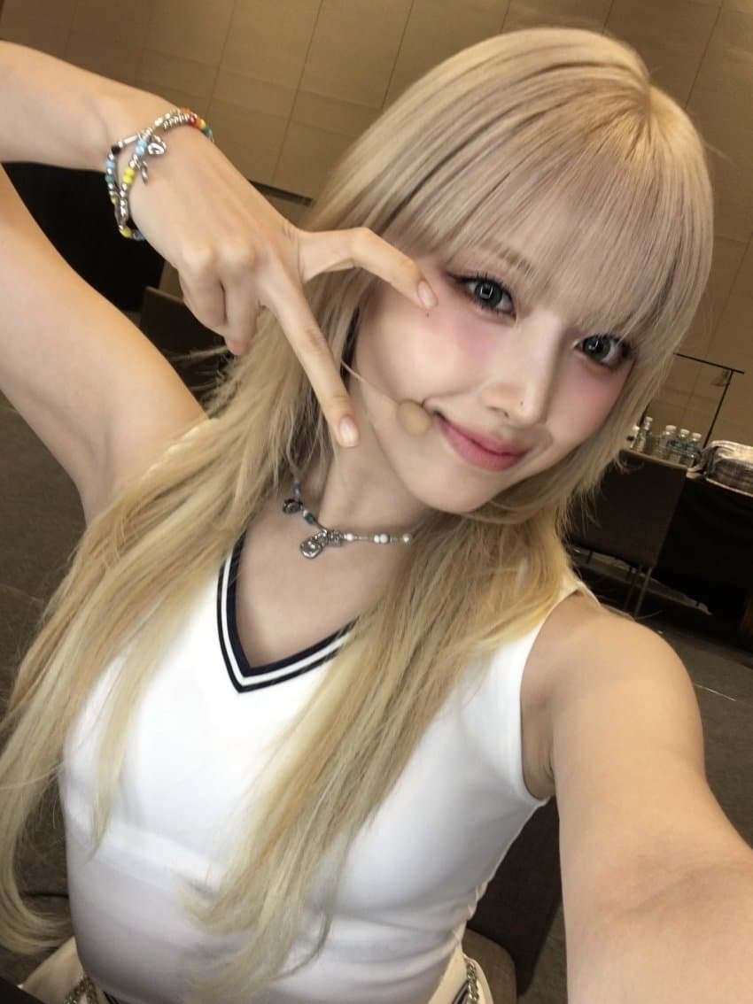 Nmix Jiwoo blonde dye visual