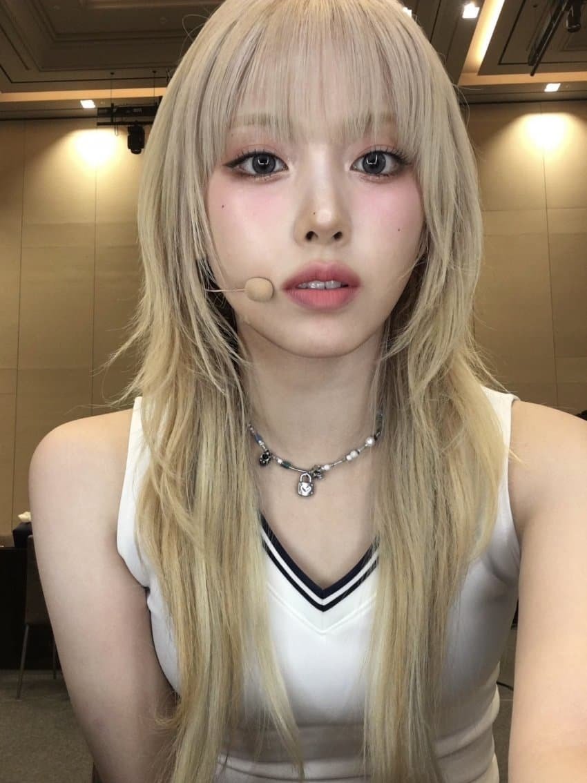 Nmix Jiwoo blonde dye visual