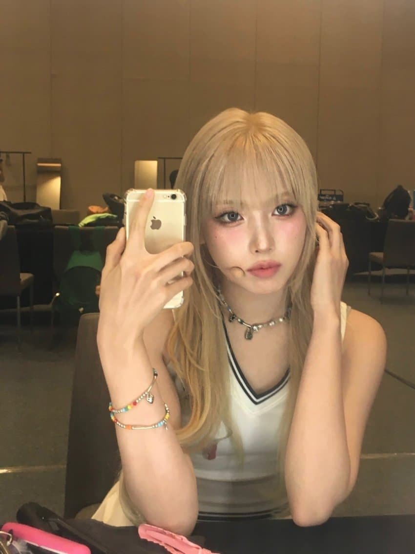 Nmix Jiwoo blonde dye visual