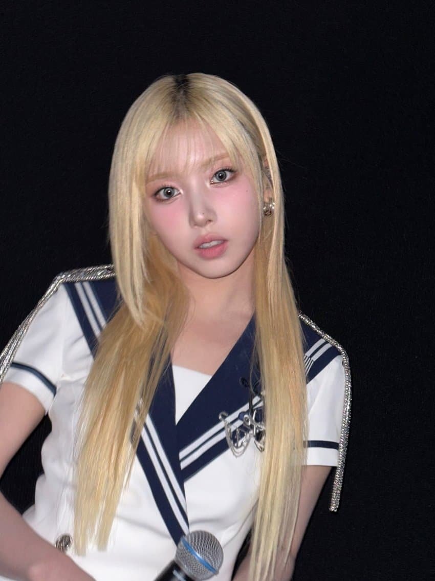 Nmix Jiwoo blonde dye visual