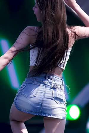 jean skirt back ichillin yeju gif