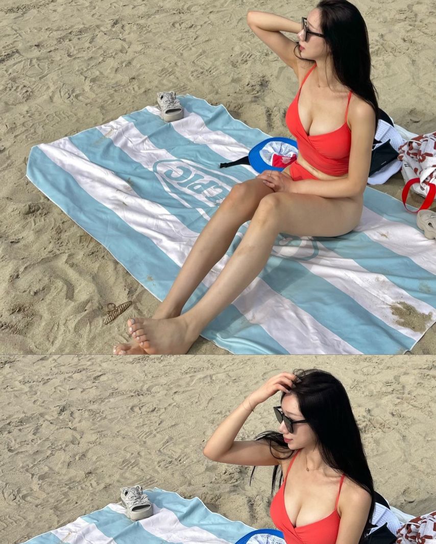 (SOUND)Lee Ji-won, Heo Soo-mi cheerleader Gwangalli Beach bikini