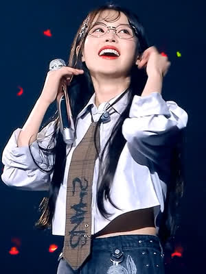 IU wearing geek chic glasses