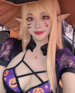 (SOUND)Naritaeng Witch Cosplay Purple Pumpkin Bikini