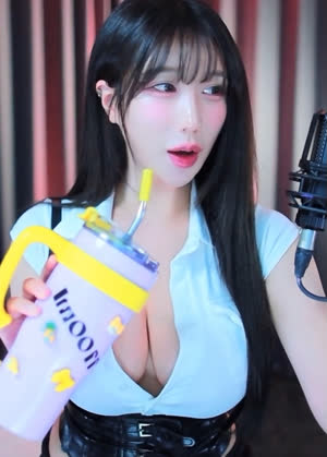 White shirt hot button open cleavage drawing Raeyoung